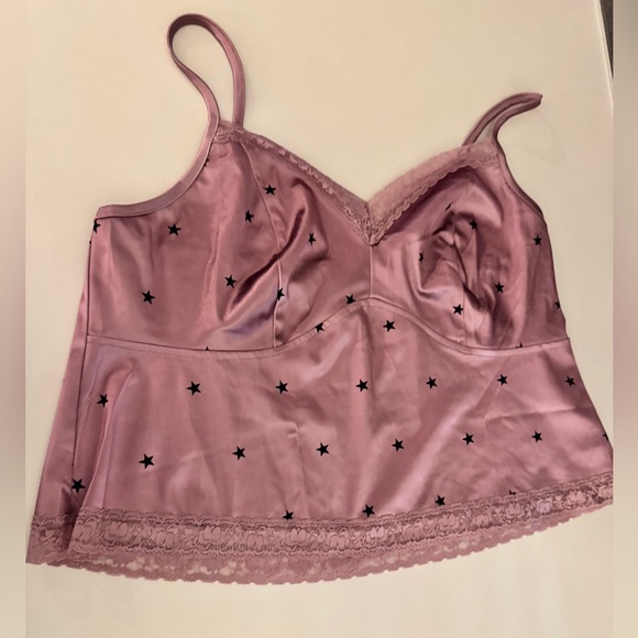 Forever 21 silky pink/purple stars cami - Picture 7 of 7